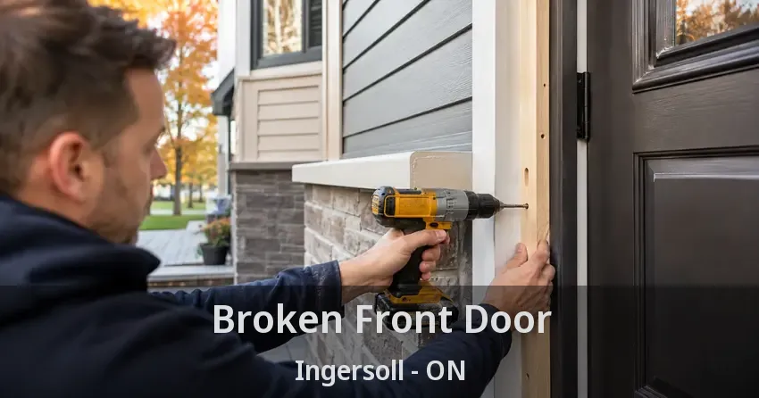 Broken Front Door Ingersoll - ON