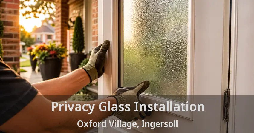 Privacy Glass Installation Oxford Village, Ingersoll - ON