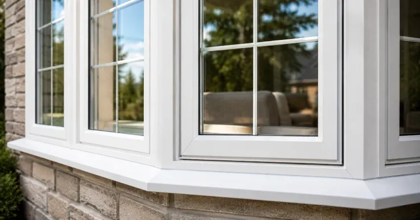 bay window alcove seating area in a living room in Oxford Village, Ingersoll