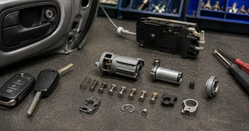 technician testing a car key fob during Car Lock Repair Westfield Ingersoll, Ingersoll