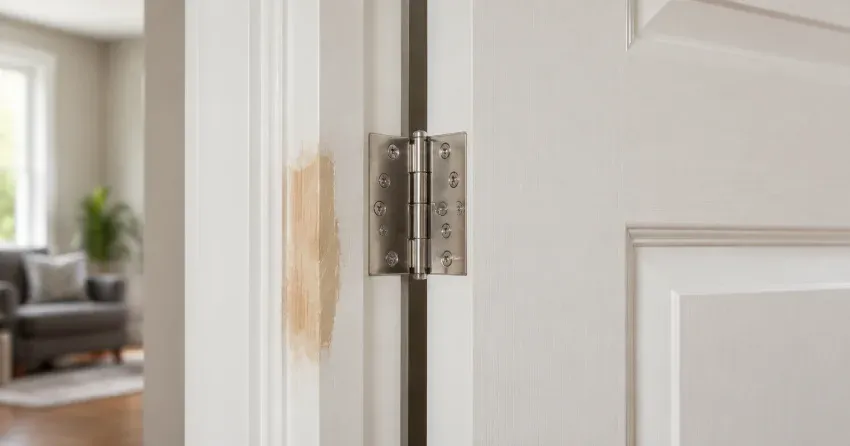 technician checking a warped door against a straightedge in Westfield Ingersoll, Ingersoll